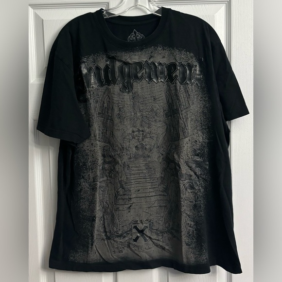 XVR Unlimited (Affliction Style)Mens Large Graphic Black T-Shirt.Two Small holes - Picture 1 of 4